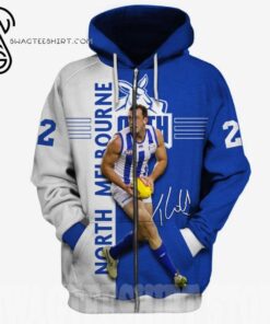 North Melbourne Kangaroos Todd Goldstein Blue Zip Hoodie Gift