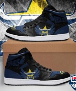 North Queensland Cowboys Blue Black Air Jordan 1 High Sneakers For Fans