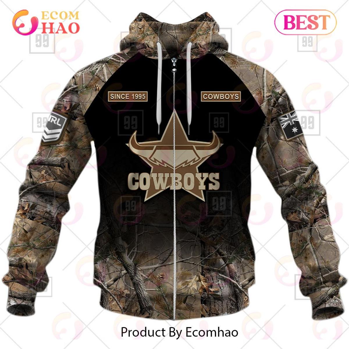 North Queensland Cowboys Custom Name Number Native Skull Zip Hoodie Gifts For Lovers