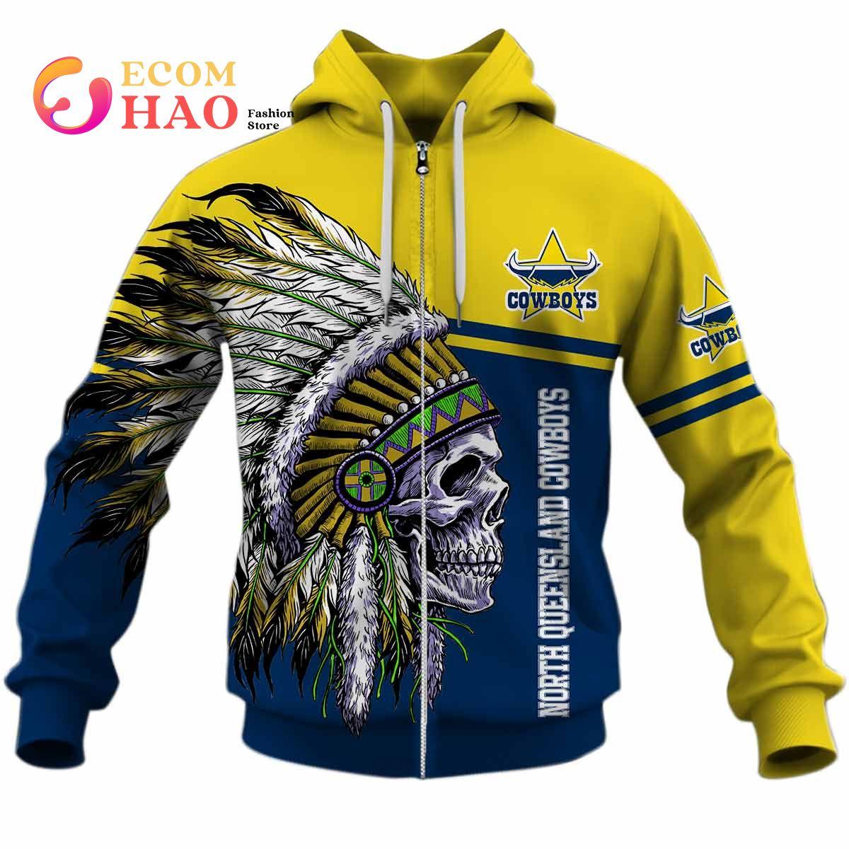 North Queensland Cowboys Custom Name Number Rose Dragon Zip Hoodie Gift For Fans