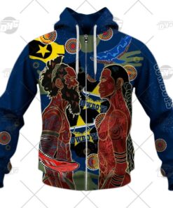 North Queensland Cowboys Indigenous Naidoc Week Zip Up Hoodie Gift For Fans 1