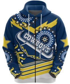 North Queensland Cowboys Proud Indigenous Zip Hoodie Gift