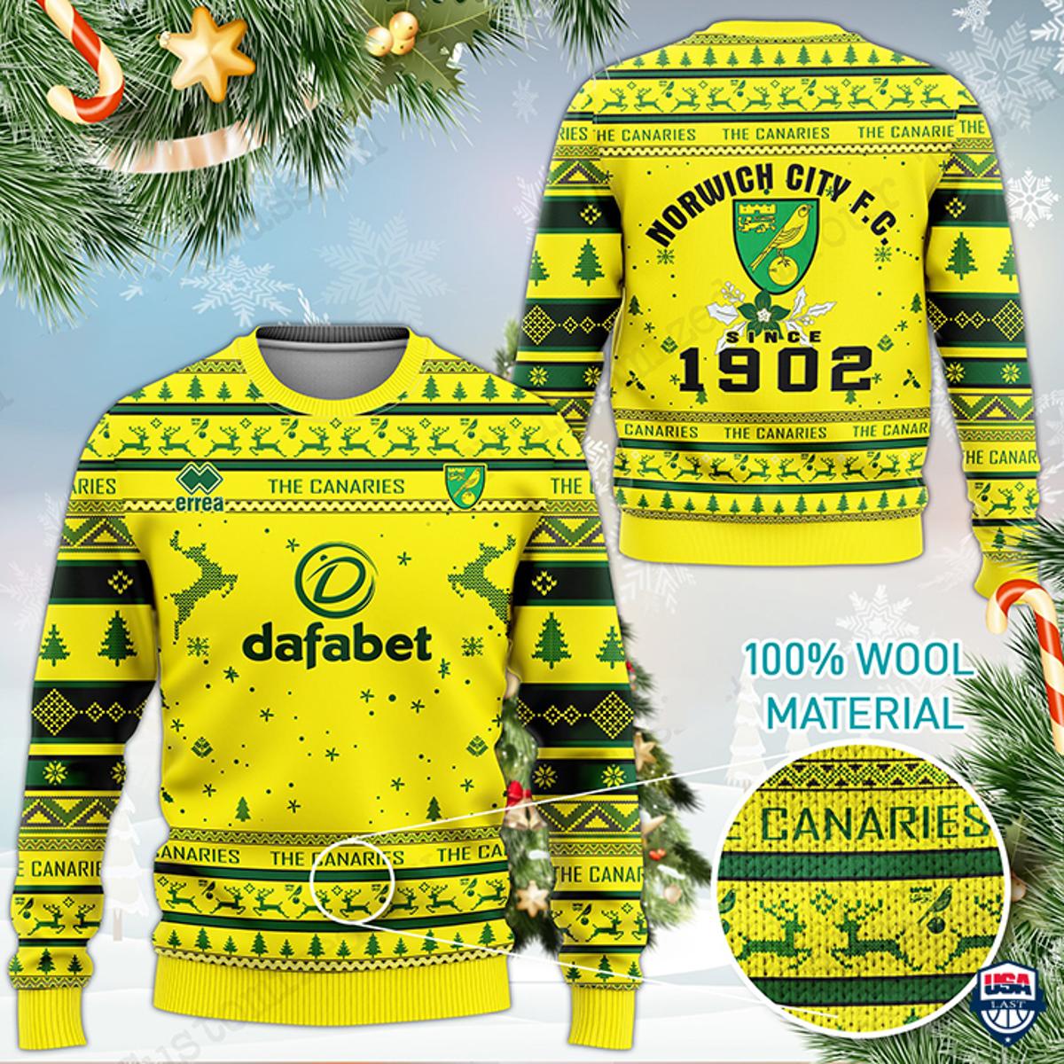 Norwich City Fc Ugly Xmas Sweater Best For Fans