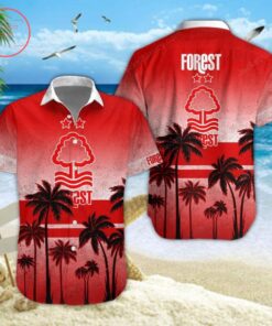 Nottingham Forest Fc Summer Patterns Red Brown Tropical Hawaiian Shirt Gift For Fans