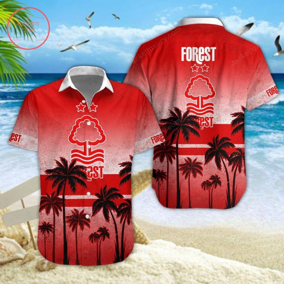 Nottingham Forest Fc Coconut Island Patterns Tropical Hawaiian Shirt Size From S To 5xl