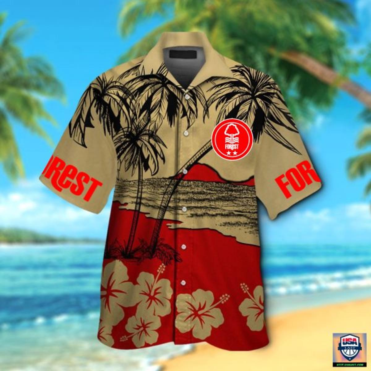 Nottingham Forest Fc Coconut Island Red Vintage Aloha Shirt Best Gift For Fans