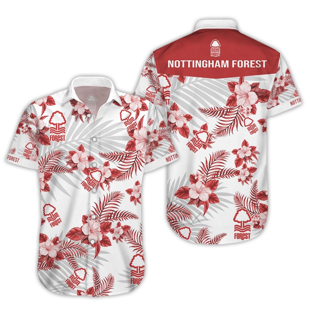 Nottingham Forest Fc Red Tribal Style Tropical Hawaiian Shirt Gift For Fans