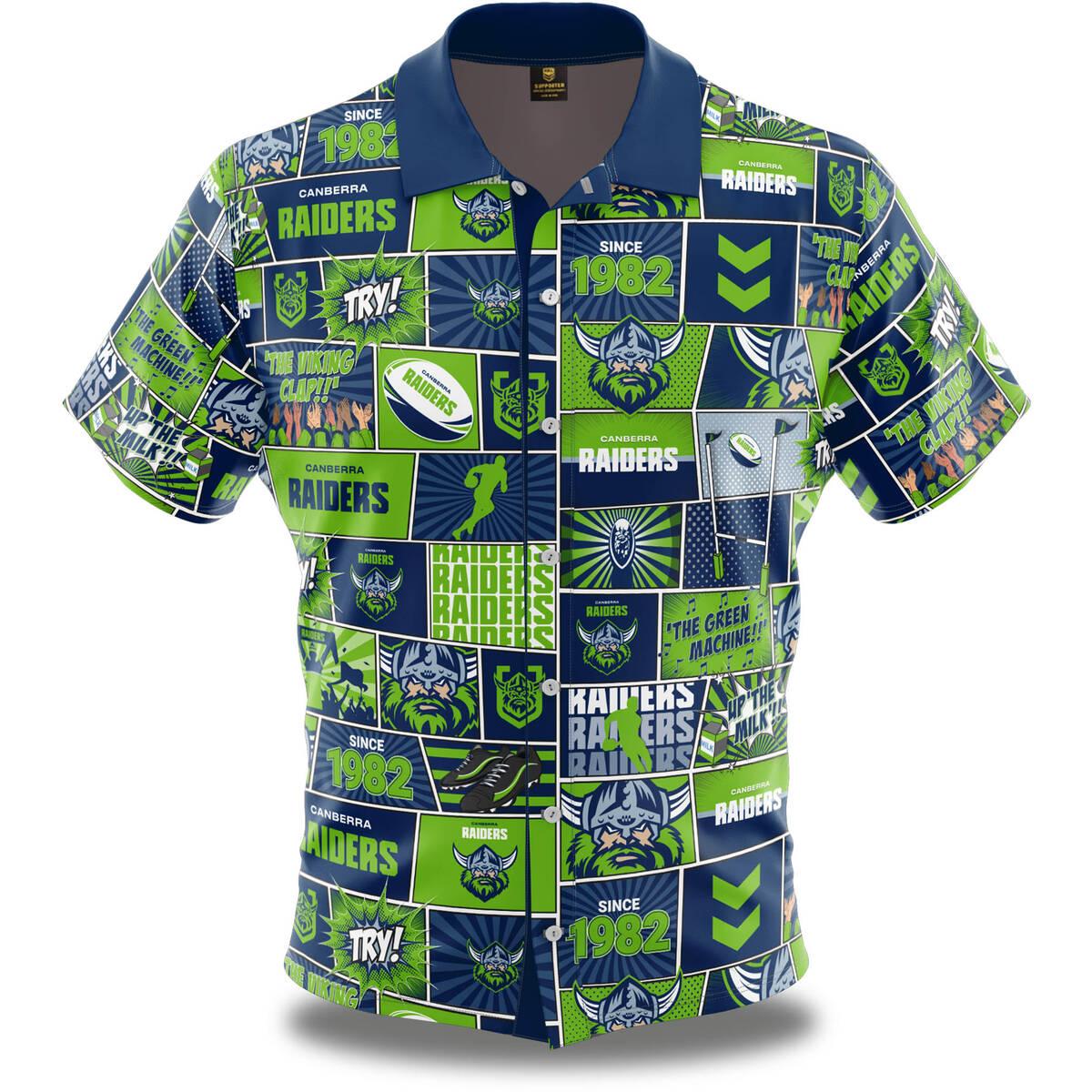 Canberra Raiders Summer Surfboard Tropical Aloha Shirt Best Outfit For Nrl Fans