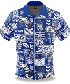 Nrl Canterbury-bankstown Bulldogs Coconut Islands White Blue Aloha Shirt Best Gift Ideas