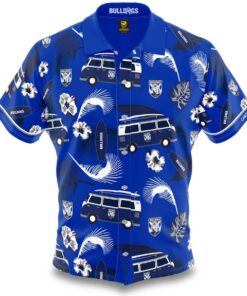 Nrl Canterbury-bankstown Bulldogs Summer Bus Patterns Hawaiian Shirt Best Gift For Fans