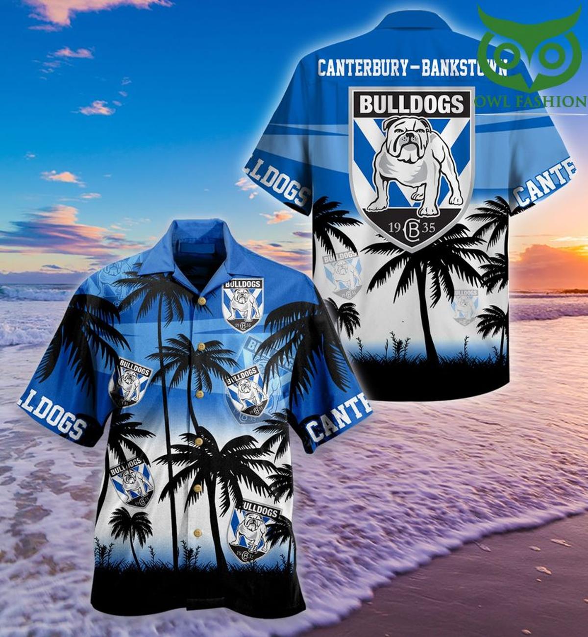 Nrl Canterbury-bankstown Bulldogs Coconut Islands White Blue Aloha Shirt Best Gift Ideas