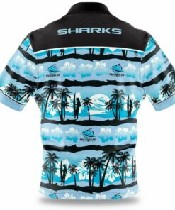 Nrl Cronulla sutherland Sharks Beach Surfboard Patterns Tropical Hawaiian Shirt Best Outfit For Fans 2