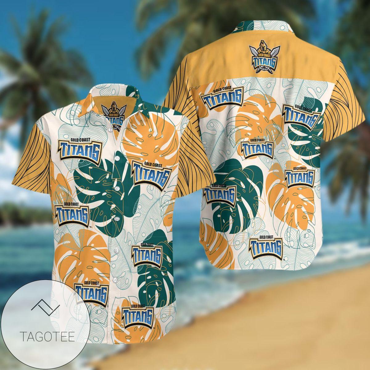 Nrl Gold Coast Titans Football Team Since 2007 Vintage Hawaiian Shirt Best Gift For Fans