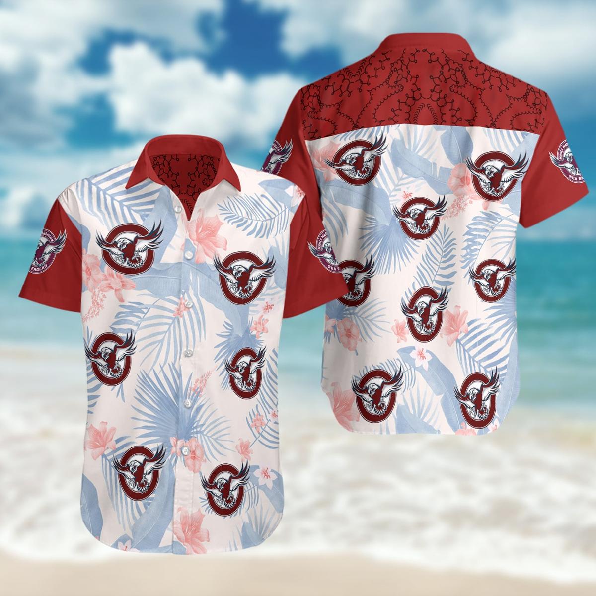 Manly Warringah Sea Eagles Summer Surfboard Tropical Aloha Shirt Best Outfit For Nrl Fans