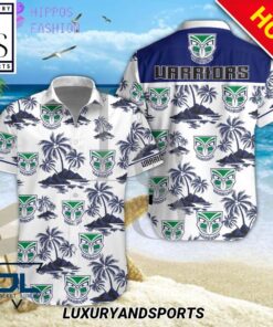 New Zealand Warriors Blue Green Vintage Aloha Shirt Best Outfit For Nrl Fans