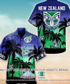 New Zealand Warriors Blue Tropical Aloha Shirt Gifts For Fans