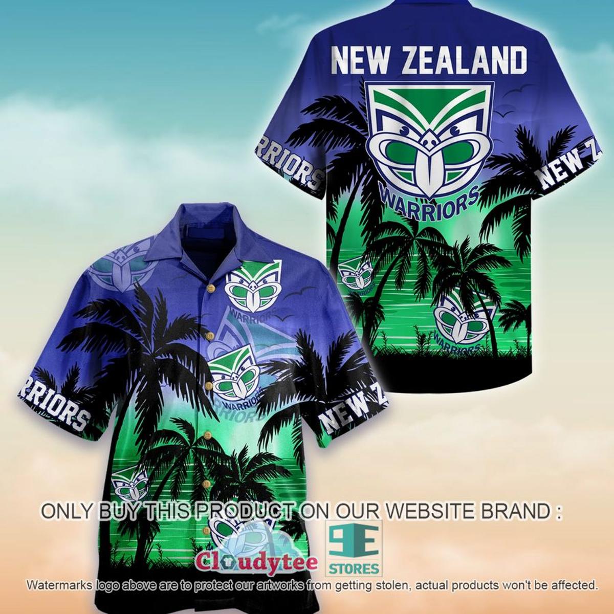 Nrl New Zealand Warriors Summer Coconut Trees Aloha Shirt Best Hawaiian Outfit For Fans