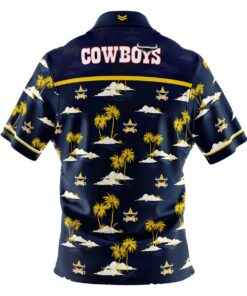 Nrl North Queensland Cowboys Tropical Coconut Islands Navy Hawaiian Shirt Best Gift Ideas