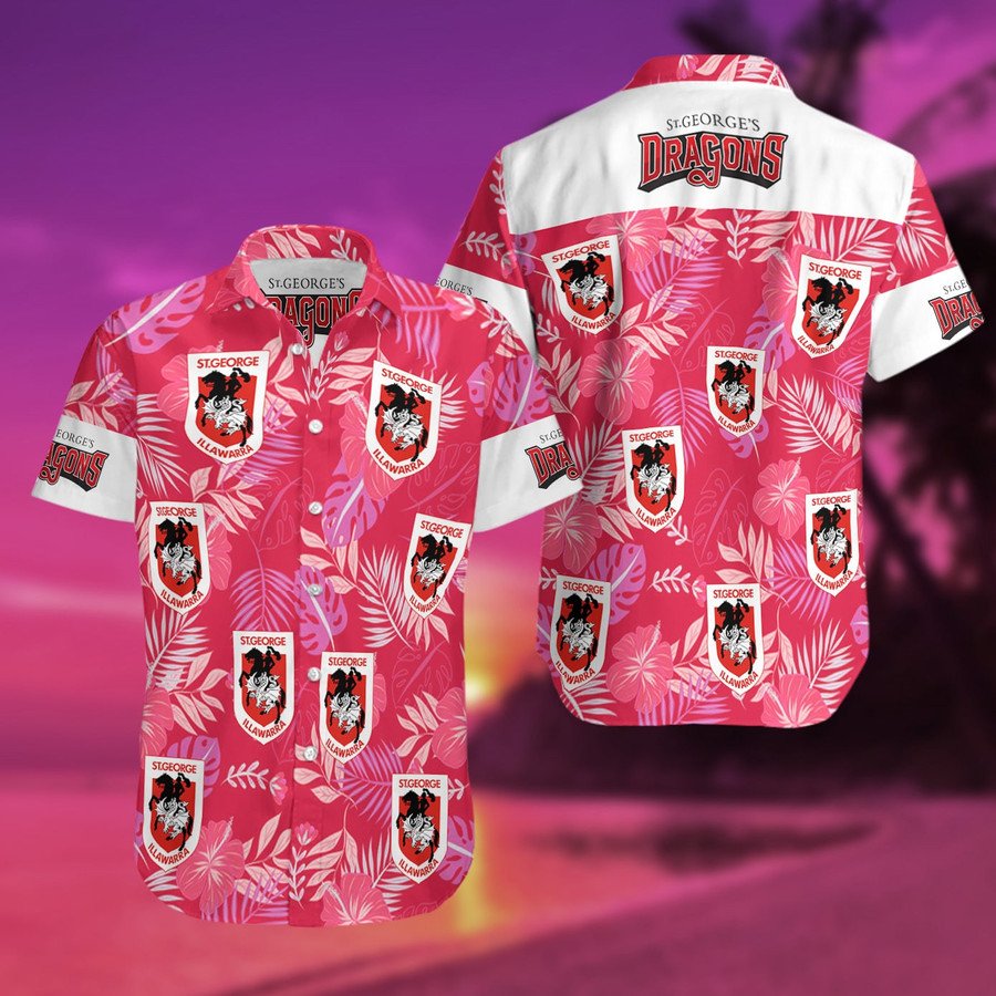 Nrl St. George Illawarra Dragons Christmas Theme Red Hawaiian Shirt Best Gift Ideas