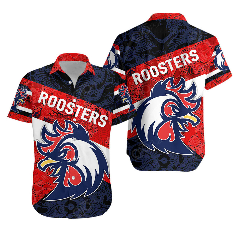 Sydney Roosters Christmas Patterns Hawaiian Shirt Best Holiday Gifts For Nrl Fans