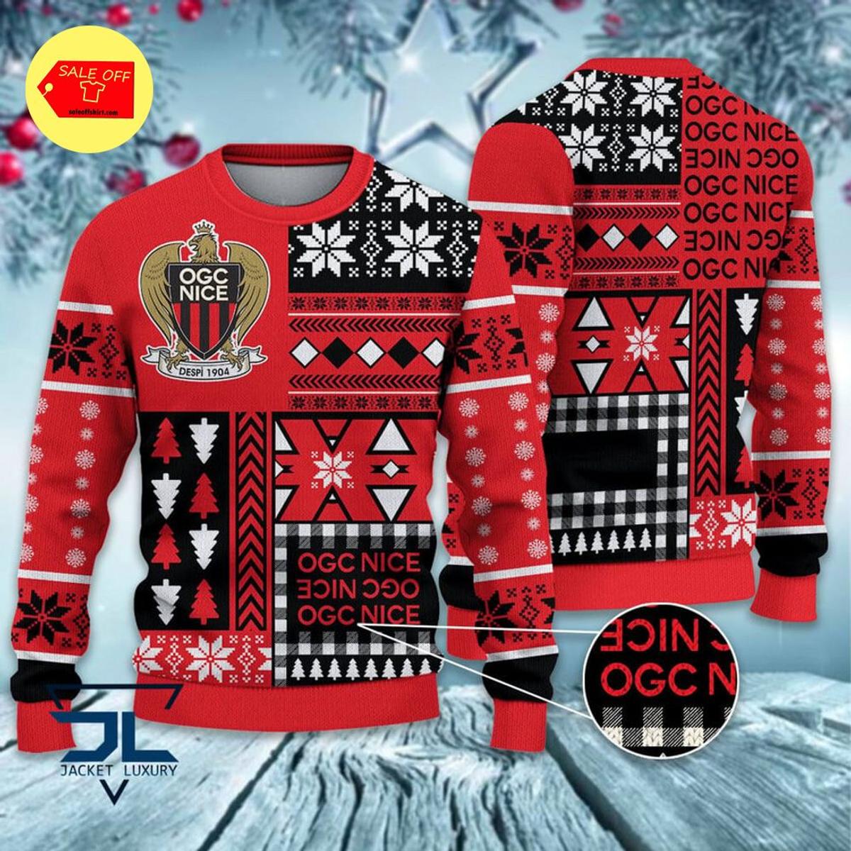 Rc Strasbourg Alsace Ugly Christmas Sweater For Men And Women