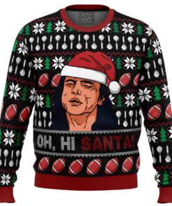 Oh, Hi Santa The Room Funny Ugly Christmas Sweater Xmas Outfit For Fans