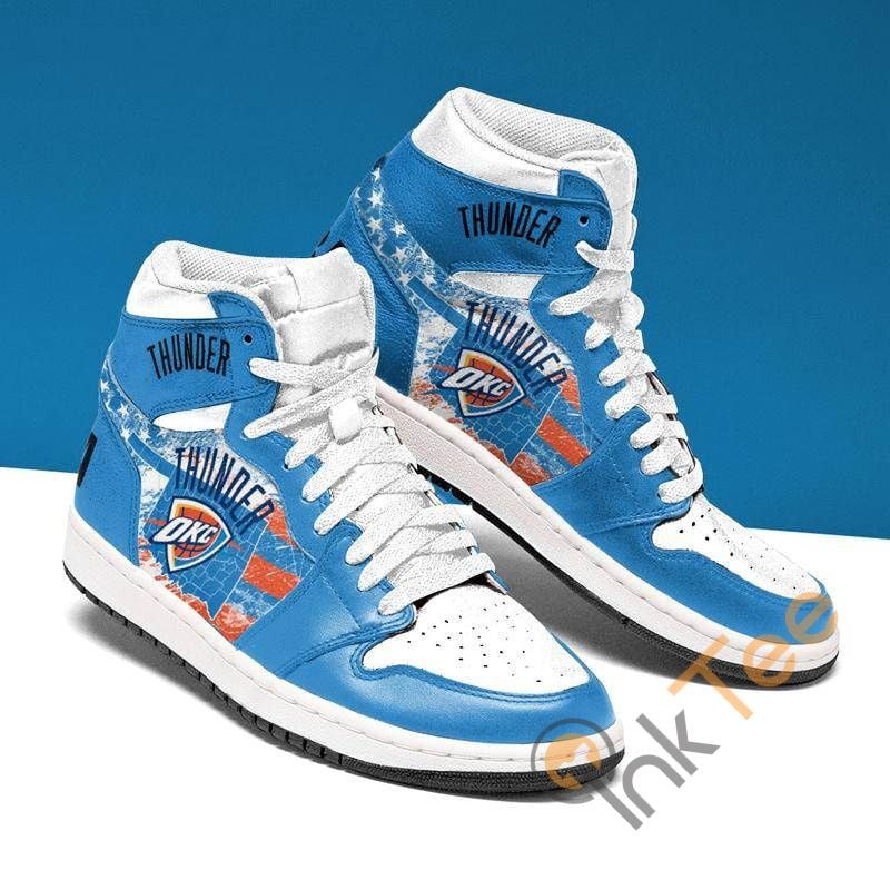 Oklahoma City Thunder Orange Black Air Jordan 1 High Tops