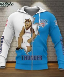 Oklahoma City Thunder Blue Orange Ugly Christmas Sweater Gift