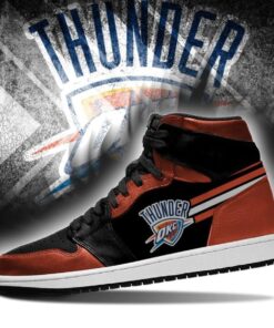 Oklahoma City Thunder Orange Black Air Jordan 1 High Tops 3