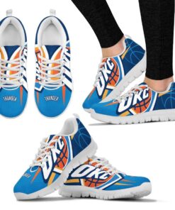 Oklahoma City Thunder Blue White Air Jordan 1 High Sneakers For Fans