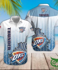 Nba Oklahoma City Thunder Summer Patterns Tropical Hawaiian Shirt Size From S To 5xl