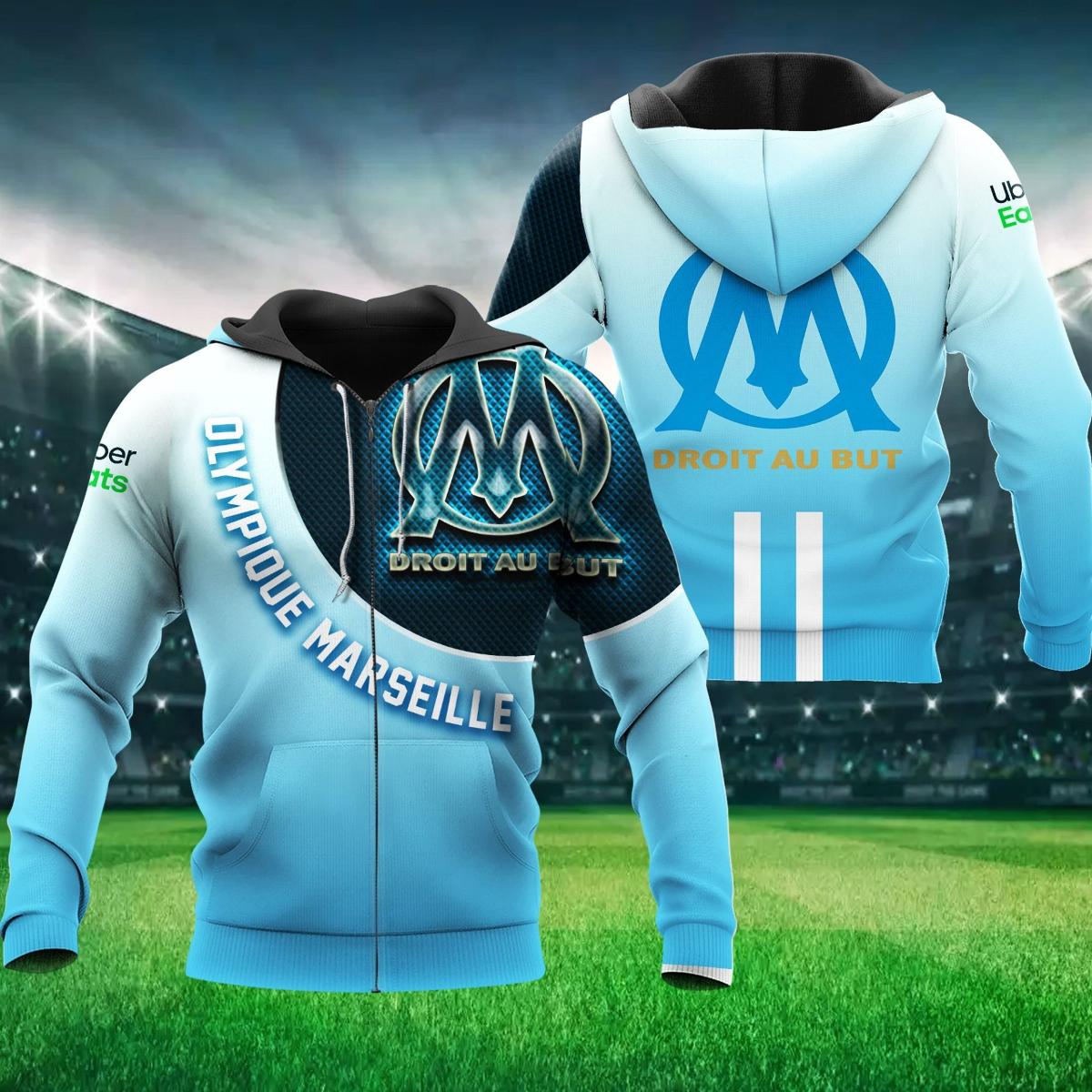 Olympique De Marseille Special Style Zip Hoodie Gifts For Lovers