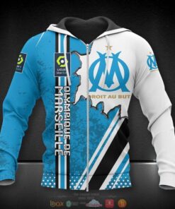 Olympique De Marseille White Blue Ugly Christmas Sweater For Fans