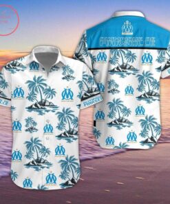 Olympique De Marseille White Blue Vintage Hawaiian Shirt Size From S To 5xl