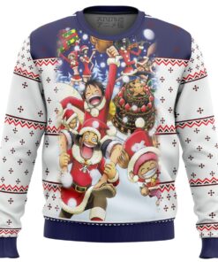 One Piece Crew Christmas Style Ugly Xmas Sweater Gift For Manga Anime Fans