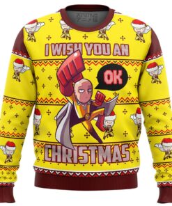 One Punch Chibi Saitama Christmas Sweater