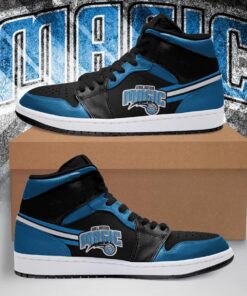 Orlando Magic Blue Black Air Jordan 1 High Sneakers For Fans
