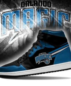 Orlando Magic Blue Black Air Jordan 1 High Sneakers For Fans 3