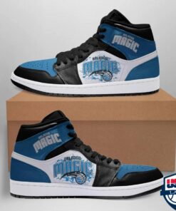 Orlando Magic Blue Black Air Jordan 1 High Sneakers Gift