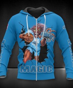 Orlando Magic Blue Mascot Scratch Best Zip Up Hoodie 1