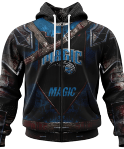 Orlando Magic Custom Name Number Warrior Zip Hoodie Gift