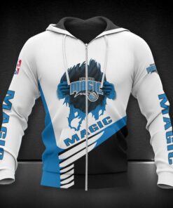 Orlando Magic White Blue Scratch Zip Up Hoodie Best Gift 1