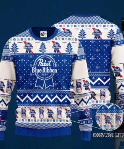 Pabst Blue Ribbon Ugly Christmas Sweater For Men And Women