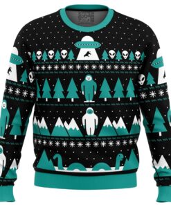 Paranormal Xmas Alien Mens Ugly Christmas Sweater 1