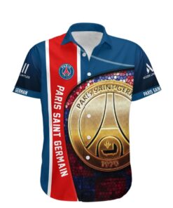 Paris Saint-germain Fc Big Logo 3d Style Aloha Shirt Best Gift For Ligue 1 Fans