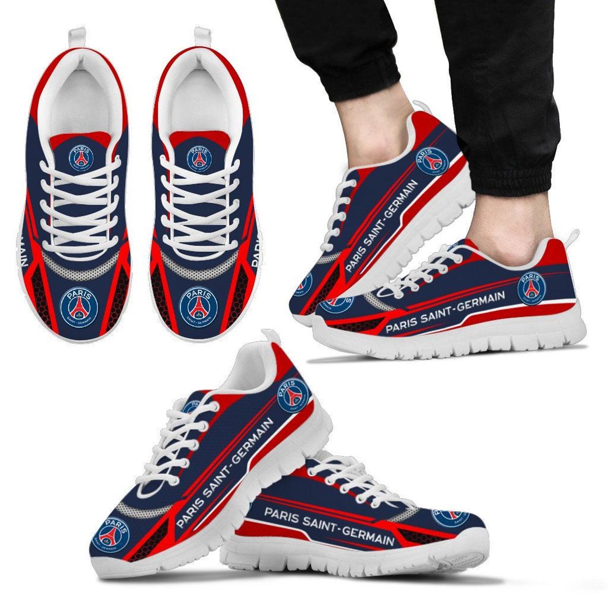 Paris Saint-germain Fc White Red Running Shoes For Fans