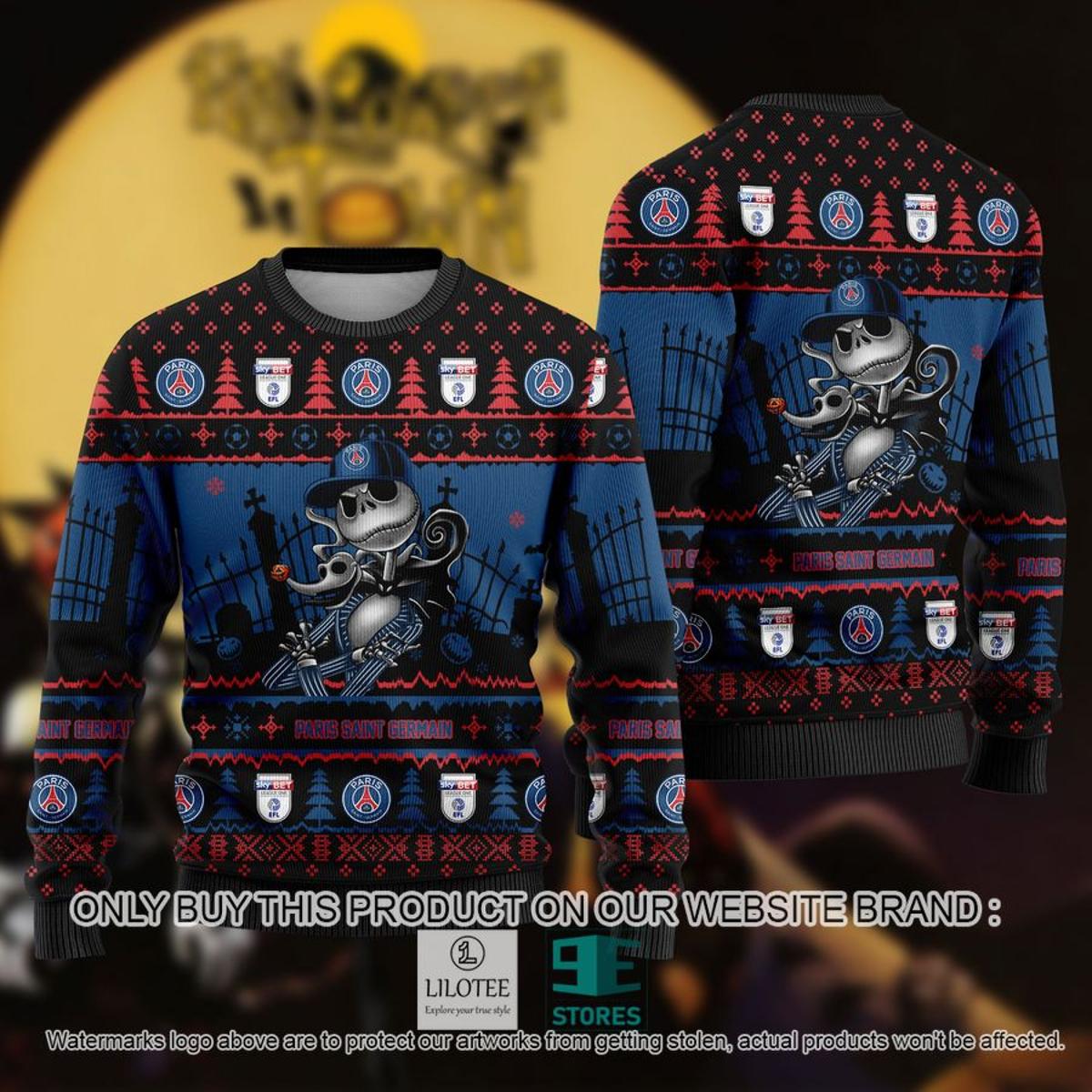 Paris Saint-germain Fc Rick And Morty Ugly Christmas Sweater For Fans