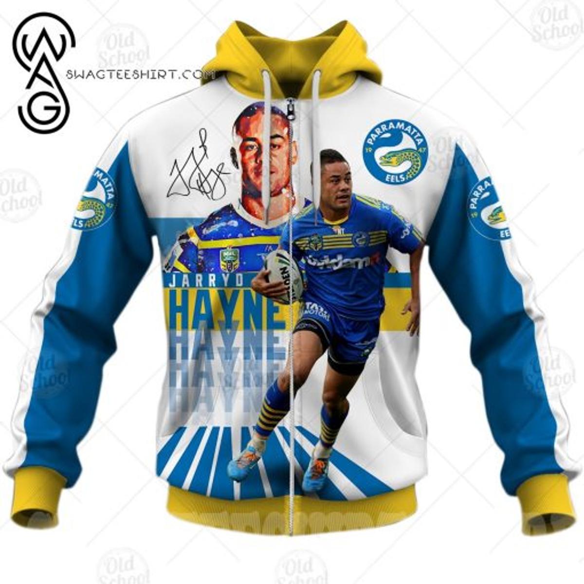 Parramatta Eels 1 Jarryd Hayne Zip Hoodie Gift For Fans