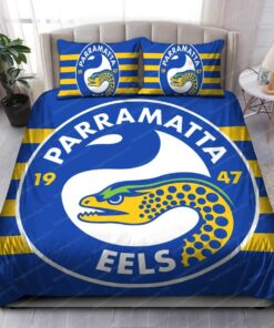 Parramatta Eels Blue Gold Stripes Doona Cover