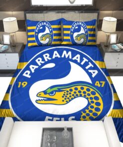 Parramatta Eels Blue Gold Stripes Doona Cover 3